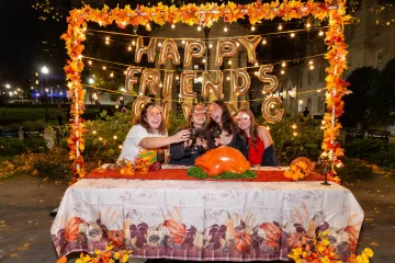 students at the photo booth