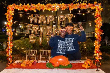students at the photo booth