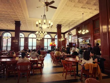 Students enjoying a meal
