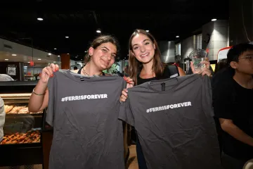 Students received giveaways like aprons and #FerrisForever t-shirts