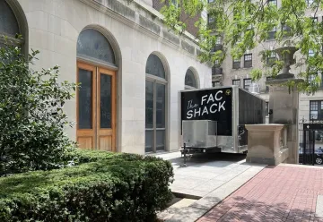 Fac Shack's new location: right next to John Jay gates
