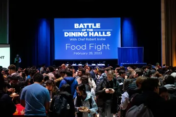 Lerner auditorium full of students