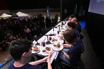 The judges on the stage