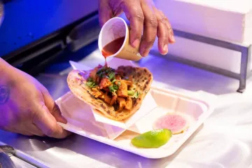 Korean-style birria taco