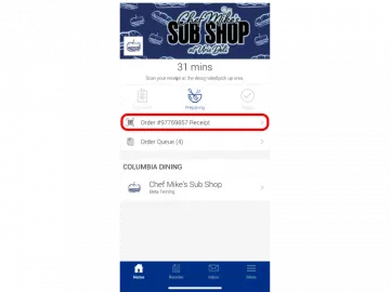 Click Order Receipt