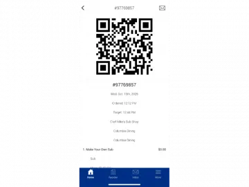 Show barcode to cashier