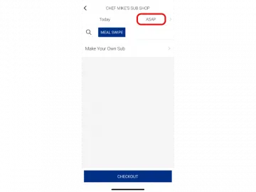 Click on ASAP to schedule pick-up for later. 