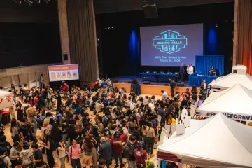 aerial view of event