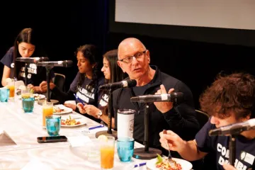 Chef Irvine offers commentary on the dish