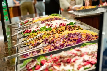 Trays of salad