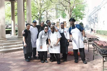 Staff at the grill