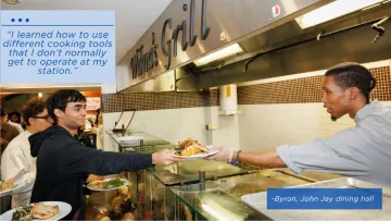 Staff member with quote