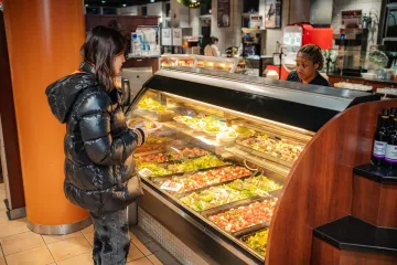 composed salad and fruit station