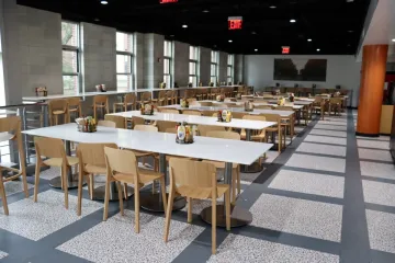 upper level seating area