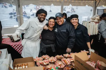 dining staff smiling
