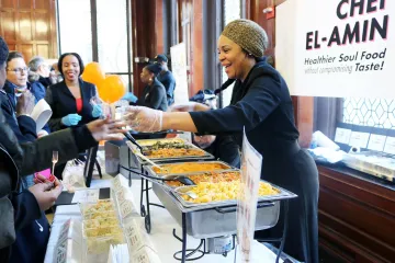 Vendor selling food