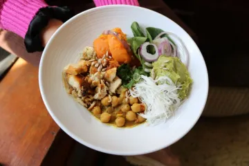 A sun butter buddha bowl