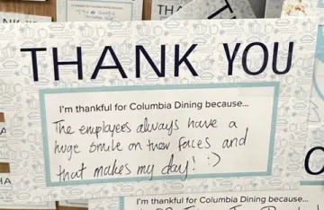 A written thank you note