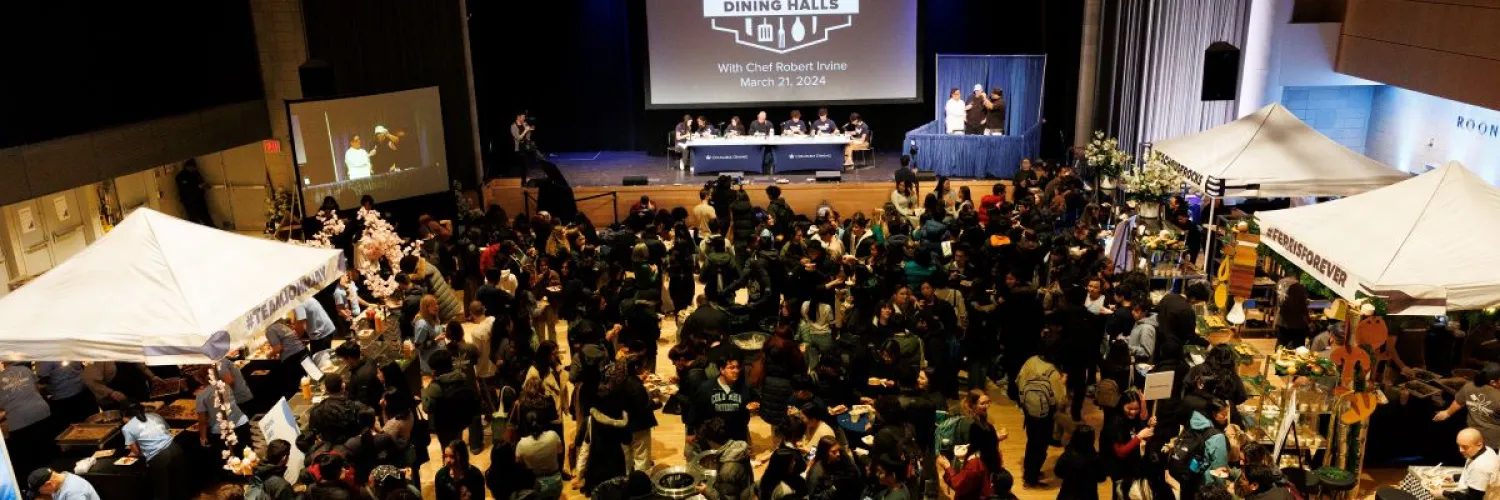 Hundreds of students in Lerner Auditorium for Battle of the Dining Halls 2024