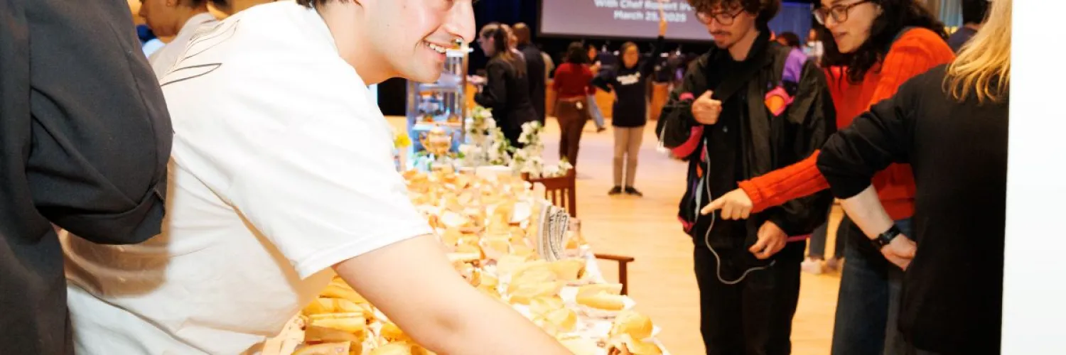Lucas working at the event