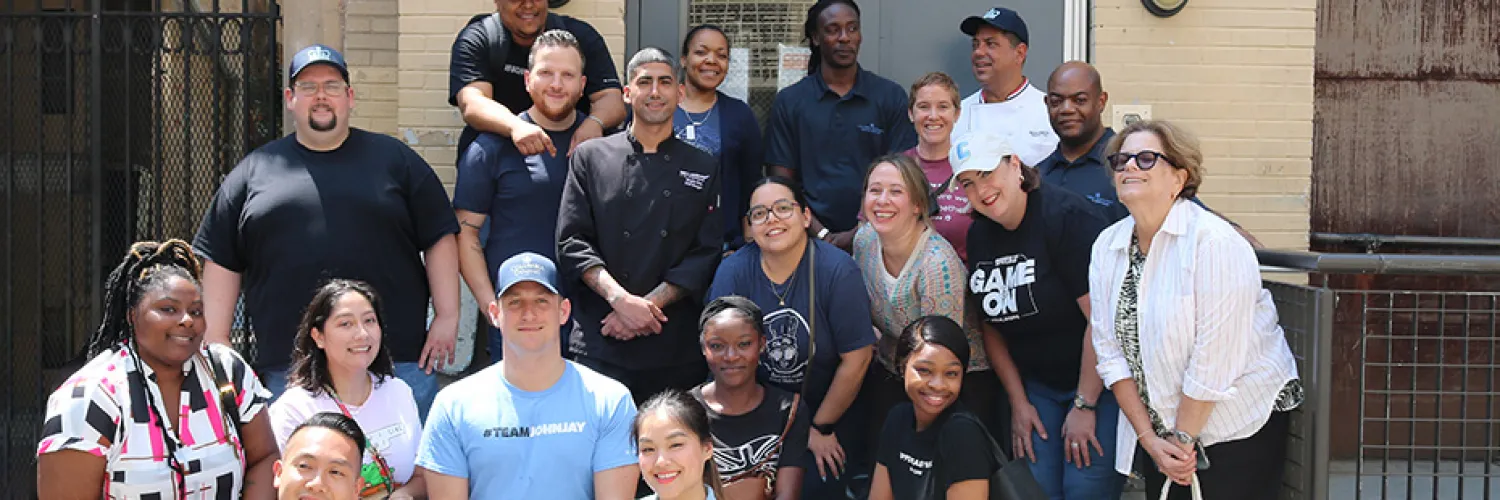 The Columbia Dining staff outside the NY Common Pantry