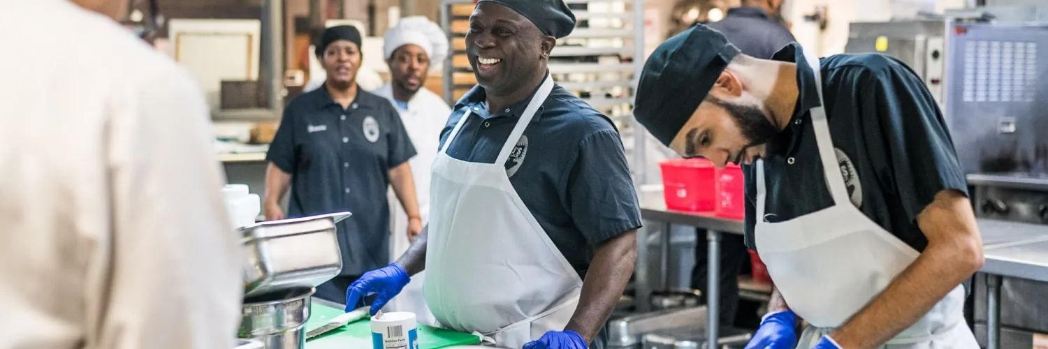 team working in the kitchen